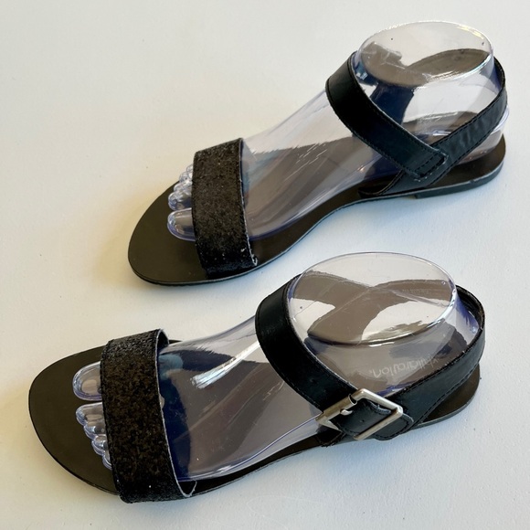 Xhilaration Black Sequins Size 8 Sandals - Picture 8 of 12